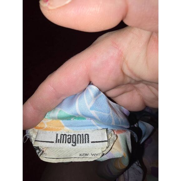 Christian Dior x I.Magnin Vintage Floral Satin Robe - Picture 5 of 6